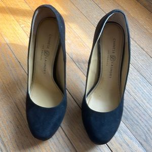 Chinese Laundry Black Suede Heels Size 8.5